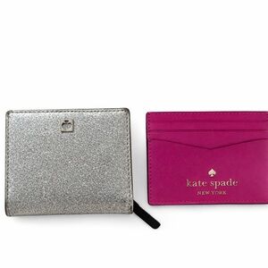 Kate Spade lot Silver wallet and Pink card holder DISCOUNTED SHIPPING